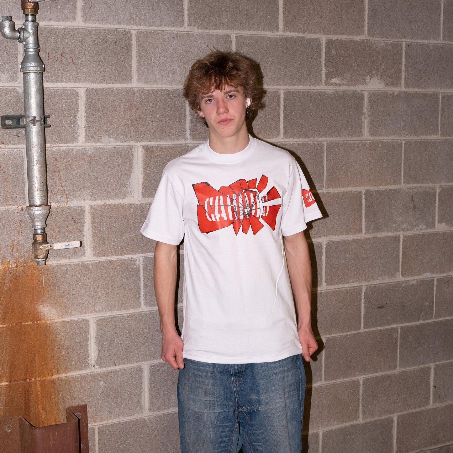 White CAMMO Shattered Tshirt